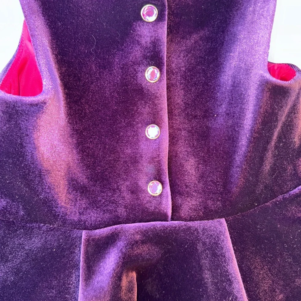 Girls Velvet Purple Twirl Dress